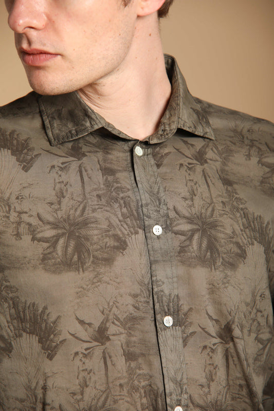 Torino Long-Sleeve Men's Shirt in Modal with English Print