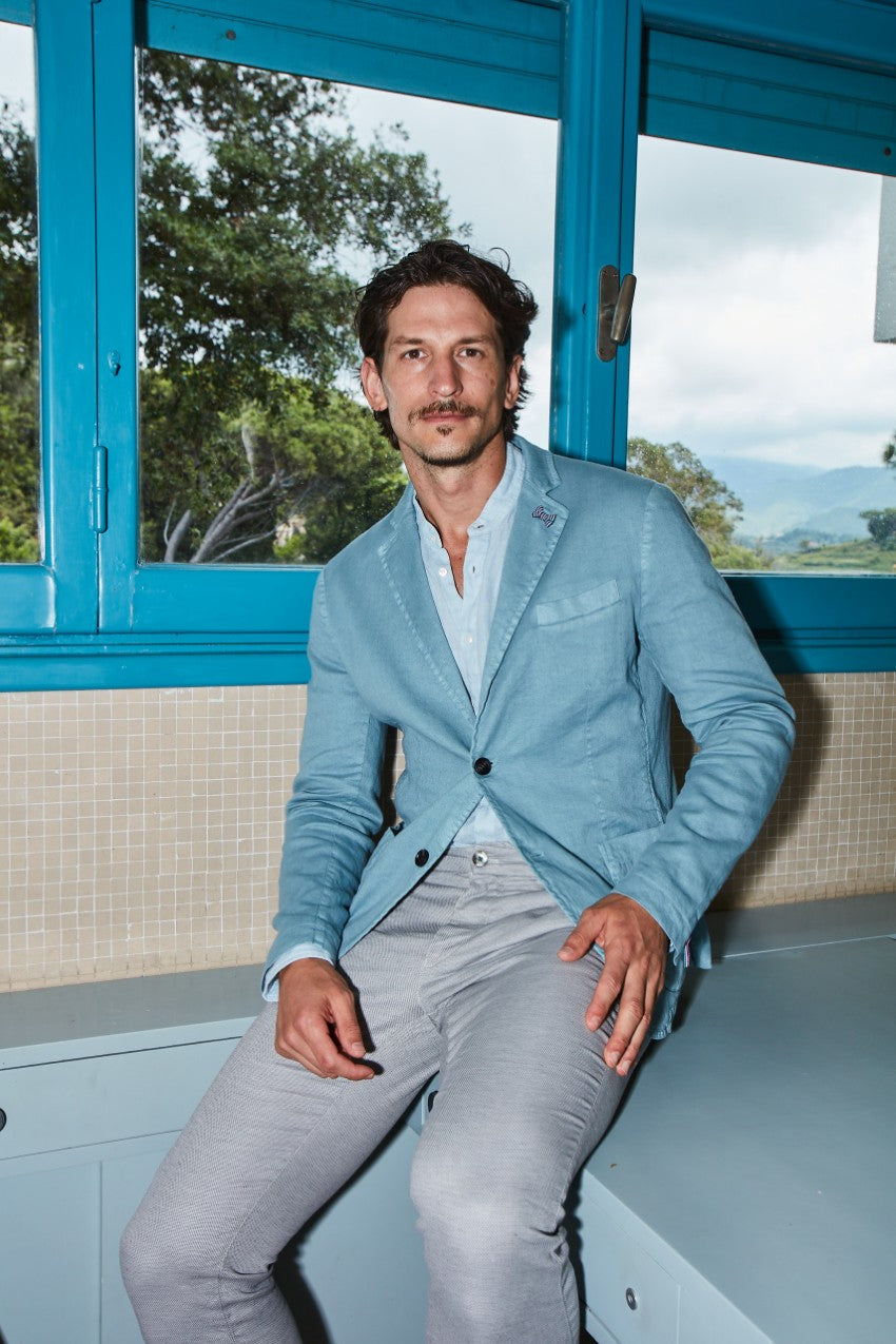 Da Vinci Summer Men's blazer in linen and cotton twill